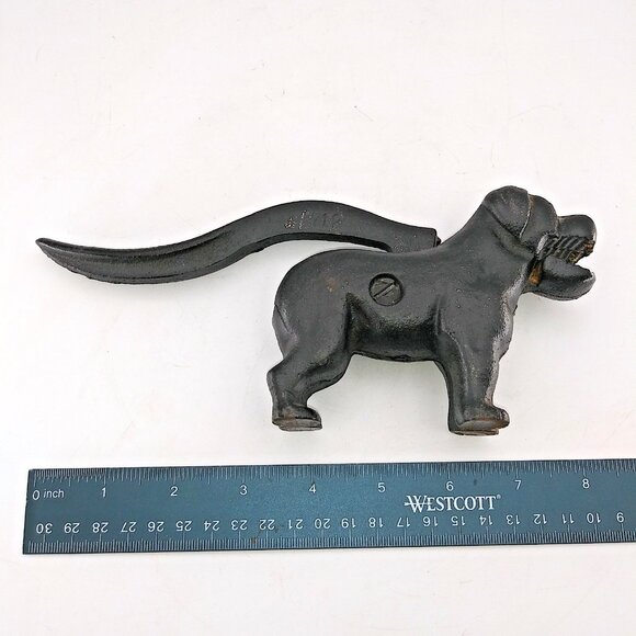 Vintage Cast Iron Black Labrador Dog Nutcracker Mechanical Primitive - Picture 7 of 10